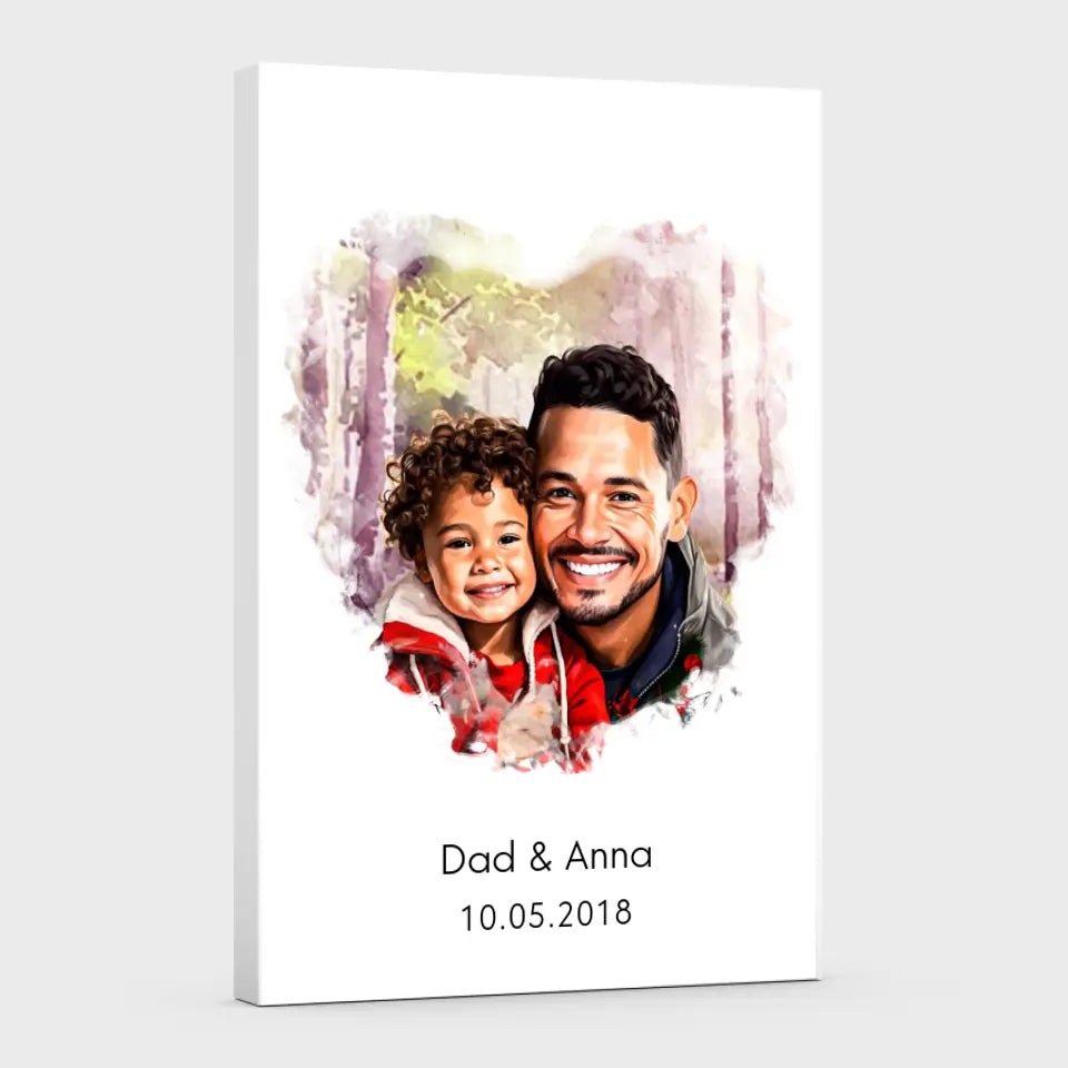 Custom Water Color Painting - Father's Day Gift