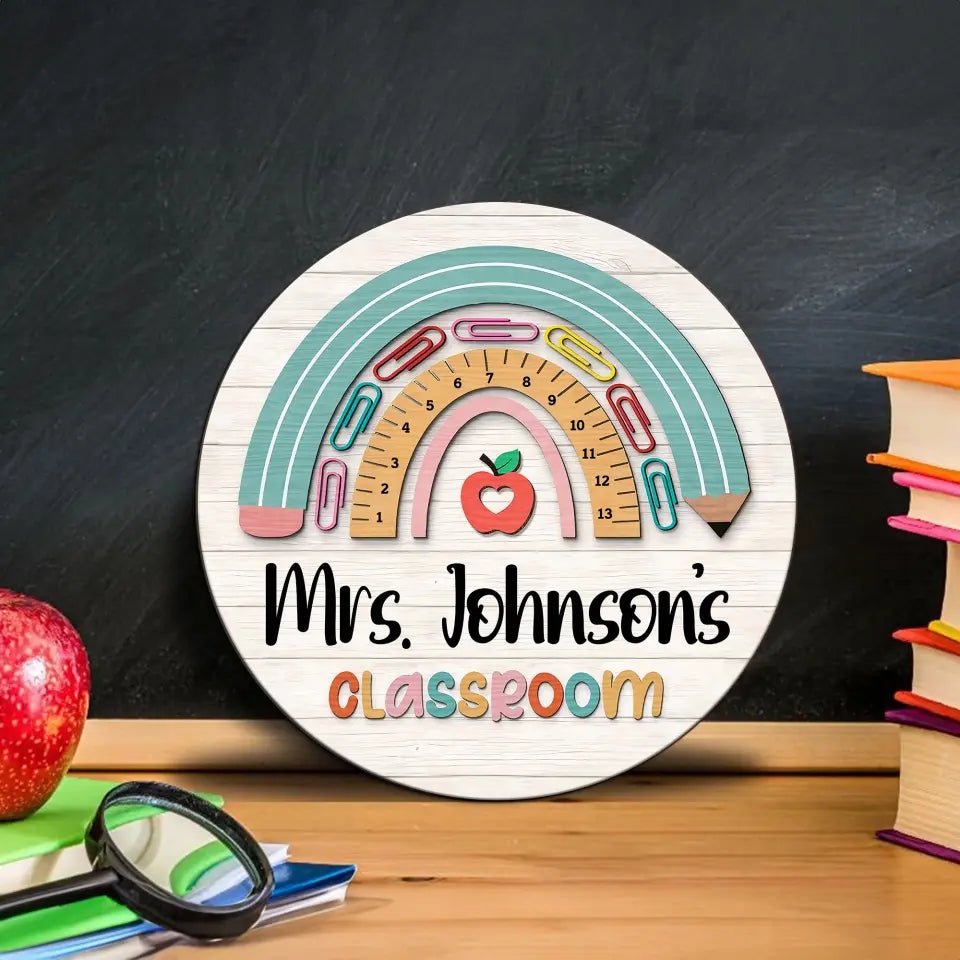 Personalized Teacher Wood Sign