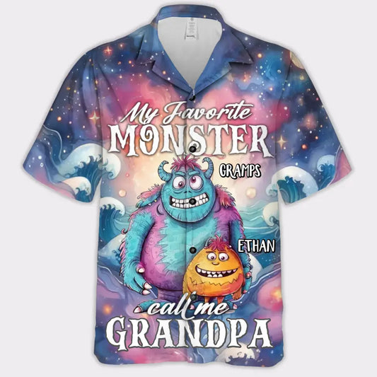 Personalized Little Monster Shirt - Gifts For Grandpa, Dad