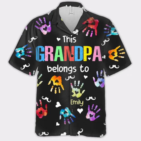 Personalized This Grandpa Belongs To Hawaiian Shirt - Gifts For Grandpa, Dad