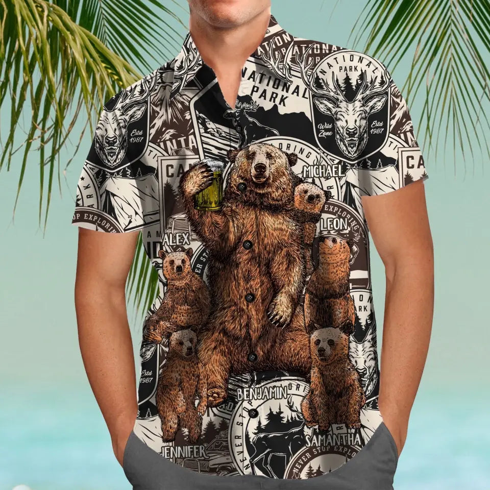 Personalized Papa Bear Shirt, Father's Day Gift