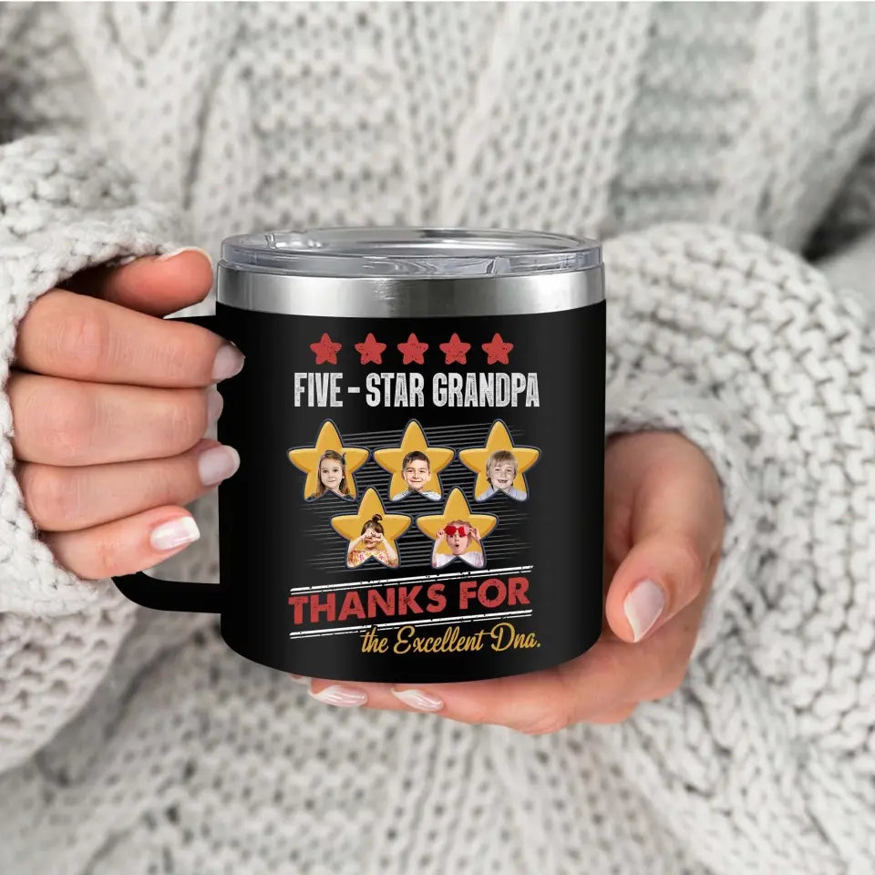 Personalized Five Star Dad Tumbler Mug