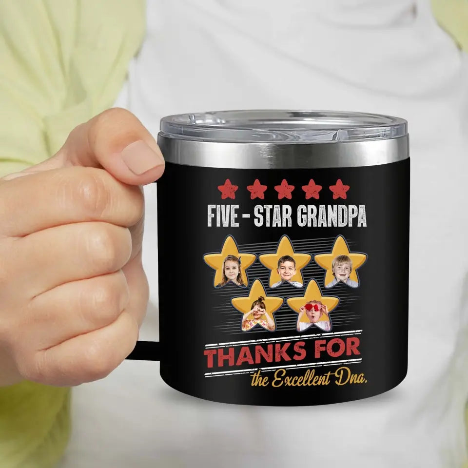 Personalized Five Star Dad Tumbler Mug