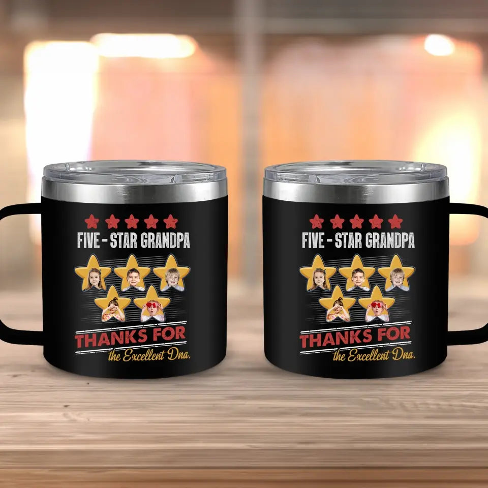 Personalized Five Star Dad Tumbler Mug