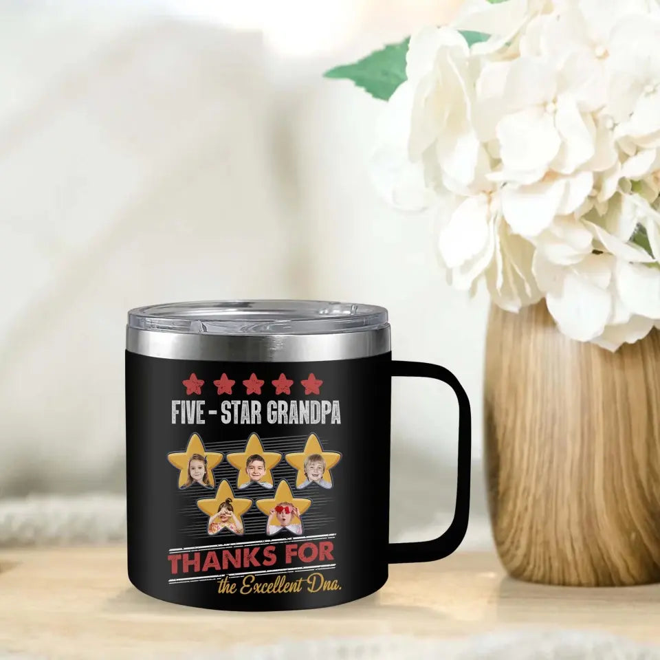 Personalized Five Star Dad Tumbler Mug