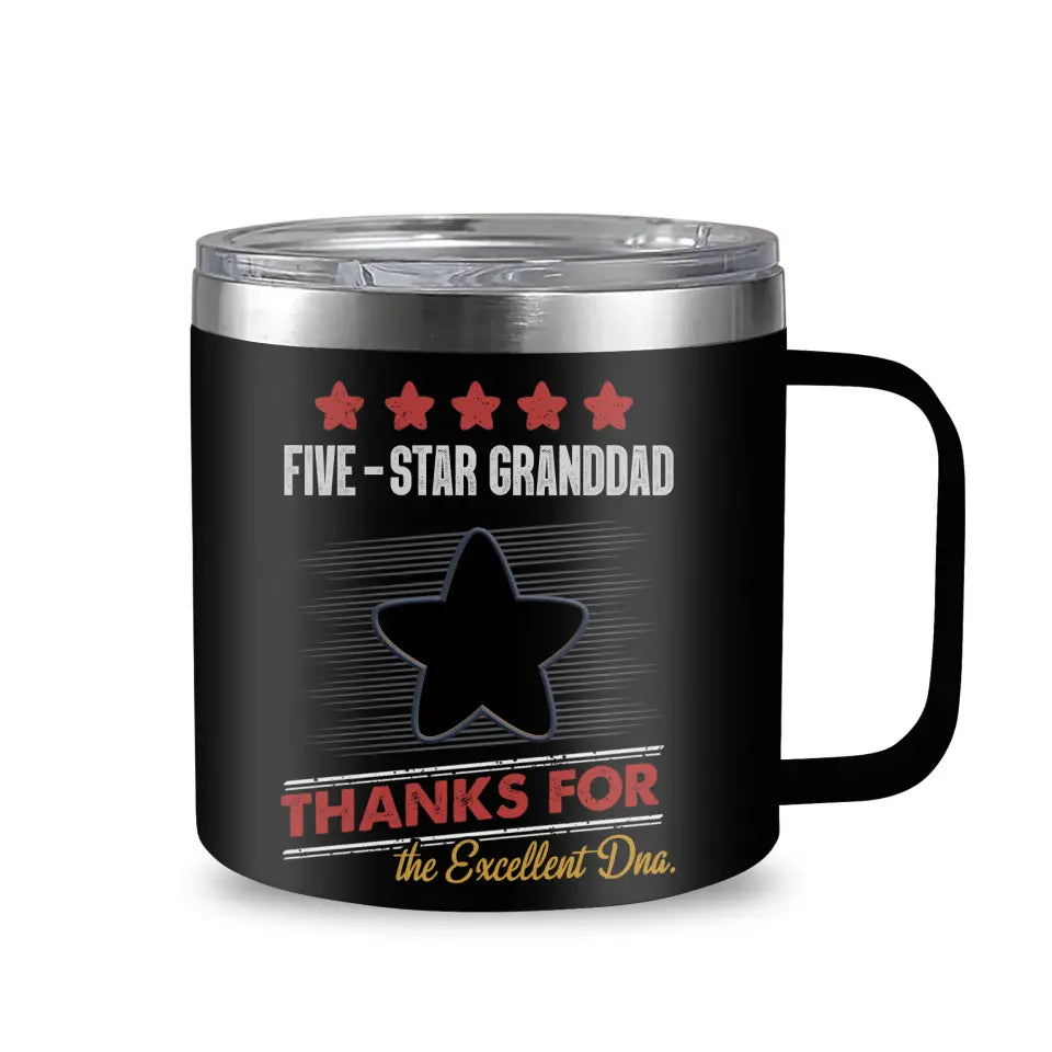 Personalized Five Star Dad Tumbler Mug